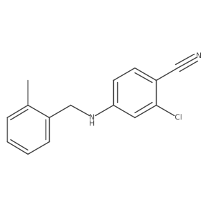 2-Chloro-4-[[(2-methylphenyl)methyl]amino]benzonitrile Structure