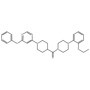 (4-(2-Ethoxyphenyl)piperazin-1-yl)(1-(6-phenoxypyrimidin-4-yl)piperidin-4-yl)methanone结构式