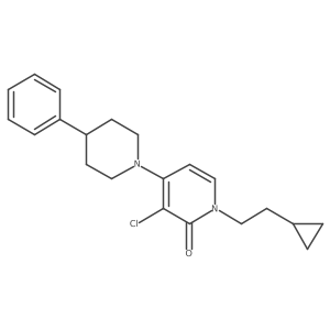 3-Chloro-1-(2-cyclopropylethyl)-4-(4-phenylpiperidin-1-yl)pyridin-2-one结构式