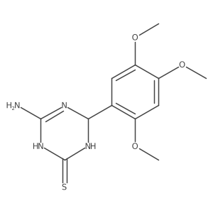 4-Amino-6-(2,4,5-trimethoxyphenyl)-1,6-dihydro-1,3,5-triazine-2-thiol Structure