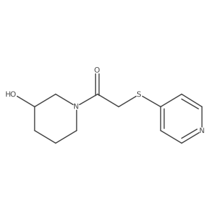 1-(3-Hydroxypiperidin-1-yl)-2-(pyridin-4-ylsulfanyl)ethan-1-one结构式