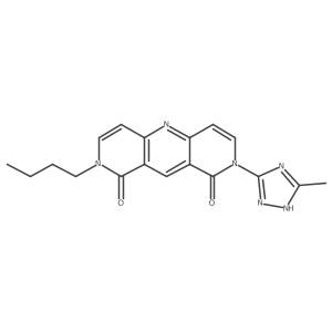 2-butyl-8-(3-methyl-1H-1,2,4-triazol-5-yl)pyrido[4,3-b][1,6]naphthyridine-1,9(2H,8H)-dione结构式
