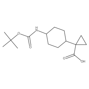 1-(4-((tert-Butoxycarbonyl)amino)cyclohexyl)cyclopropane-1-carboxylic acid Structure