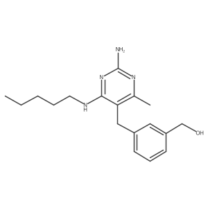 (3-((2-Amino-4-methyl-6-(pentylamino)pyrimidin-5-yl)methyl)phenyl)methanol Structure
