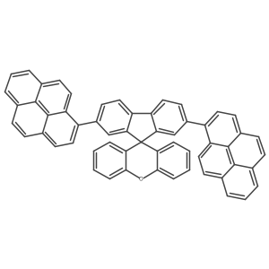 2,7-Di(pyren-1-yl)spiro[fluorene-9,9'-xanthene]结构式