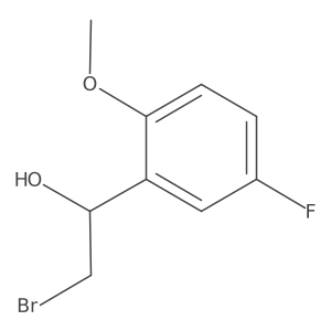 (1R)-2-Bromo-1-(5-fluoro-2-methoxyphenyl)ethan-1-ol Structure