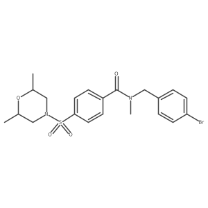 N-[(4-Bromophenyl)methyl]-4-[(2,6-dimethyl-4-morpholinyl)sulfonyl]-N-methylbenzamide Structure