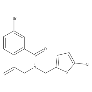 3-Bromo-N-[(5-chloro-2-thienyl)methyl]-N-2-propen-1-ylbenzamide Structure