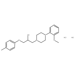 1-(4-(2-Methoxyphenyl)piperazin-1-yl)-3-(p-tolyloxy)propan-2-ol dihydrochloride Structure