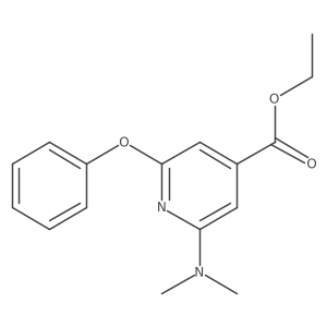 Ethyl 2-(dimethylamino)-6-phenoxyisonicotinate结构式