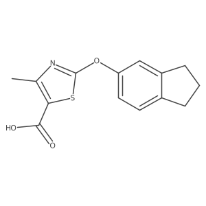 2-(2,3-dihydro-1H-inden-5-yloxy)-4-methyl-1,3-thiazole-5-carboxylic acid Structure