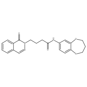 N-(3,4-dihydro-2H-1,5-benzodioxepin-7-yl)-4-(4-oxo-1,2,3-benzotriazin-3(4H)-yl)butanamide结构式