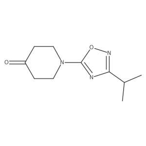 1-(3-Isopropyl-1,2,4-oxadiazol-5-YL)piperidin-4-one结构式