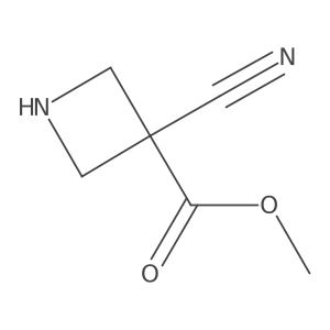 Methyl 3-cyanoazetidine-3-carboxylate结构式