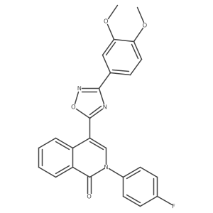 4-[3-(3,4-dimethoxyphenyl)-1,2,4-oxadiazol-5-yl]-2-(4-fluorophenyl)isoquinolin-1(2H)-one Structure