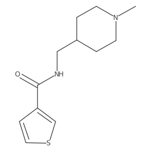 N-[(1-methylpiperidin-4-yl)methyl]thiophene-3-carboxamide结构式
