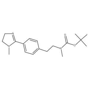 tert-butyl methyl{2-[4-(1-methyl-4,5-dihydro-1H-imidazol-2-yl)phenyl]ethyl}carbamate Structure