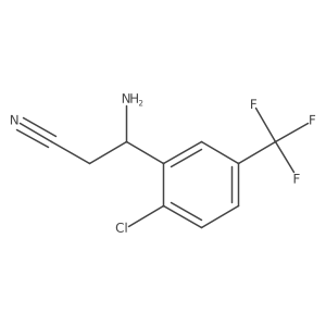 (3S)-3-Amino-3-[2-chloro-5-(trifluoromethyl)phenyl]propanenitrile结构式