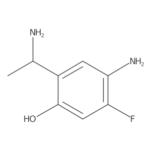 4-amino-2-[(1R)-1-aminoethyl]-5-fluorophenol结构式
