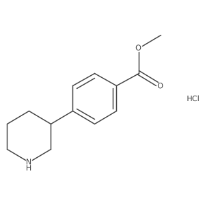 (R)-Methyl 4-(piperidin-3-yl)benzoate hydrochloride结构式