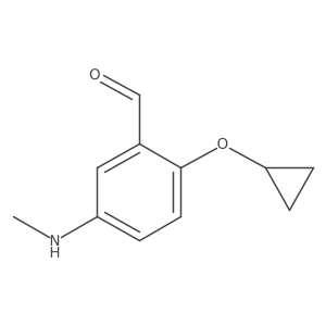 2-Cyclopropoxy-5-(methylamino)benzaldehyde Structure