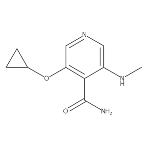 3-Cyclopropoxy-5-(methylamino)isonicotinamide结构式