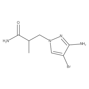 3-(3-Amino-4-bromo-1H-pyrazol-1-YL)-2-methylpropanamide Structure