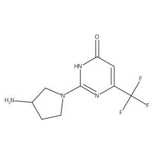 2-(3-Aminopyrrolidin-1-yl)-6-(trifluoromethyl)pyrimidin-4(3H)-one结构式