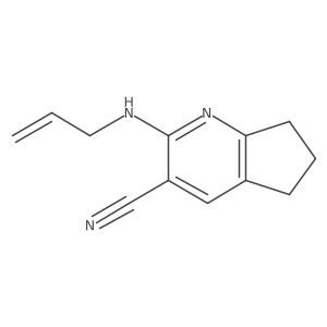 2-(allylamino)-6,7-dihydro-5H-cyclopenta[b]pyridine-3-carbonitrile结构式