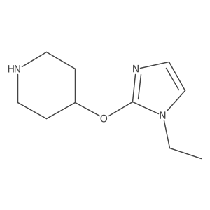 4-[(1-ethyl-1H-imidazol-2-yl)oxy]piperidine结构式