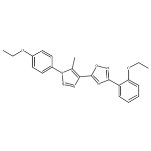 3-(2-ethoxyphenyl)-5-[1-(4-ethoxyphenyl)-5-methyl-1H-1,2,3-triazol-4-yl]-1,2,4-oxadiazole Structure