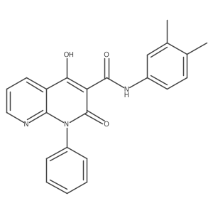 N-(3,4-dimethylphenyl)-4-hydroxy-2-oxo-1-phenyl-1,2-dihydro-1,8-naphthyridine-3-carboxamide结构式
