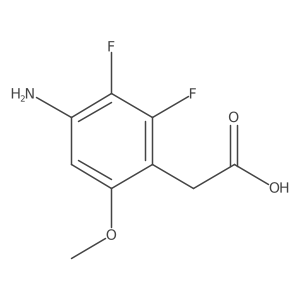 2-(4-Amino-2,3-difluoro-6-methoxyphenyl)acetic acid结构式