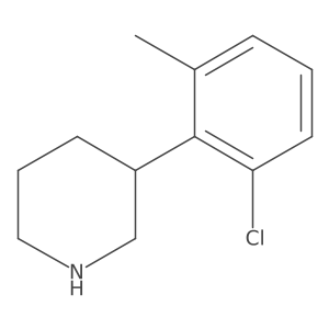 3-(2-Chloro-6-methylphenyl)piperidine结构式