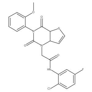 N-(2-chloro-5-fluorophenyl)-2-[3-(2-methoxyphenyl)-2,4-dioxo-1H,2H,3H,4H-thieno[3,2-d]pyrimidin-1-yl]acetamide结构式