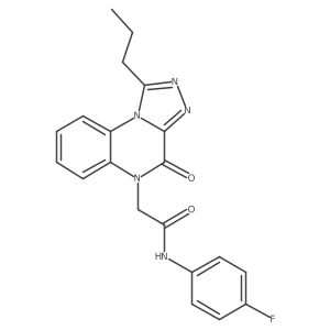 N-(4-fluorophenyl)-2-(4-oxo-1-propyl[1,2,4]triazolo[4,3-a]quinoxalin-5(4H)-yl)acetamide结构式