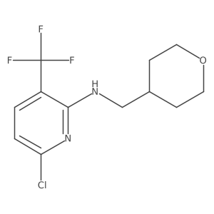 6-chloro-N-((tetrahydro-2H-pyran-4-yl)methyl)-3-(trifluoromethyl)pyridin-2-amine结构式