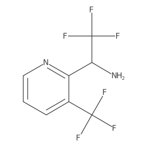 2,2,2-Trifluoro-1-[3-(trifluoromethyl)pyridin-2-yl]ethan-1-amine结构式