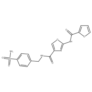 2-(furan-2-carboxamido)-N-(4-sulfamoylbenzyl)oxazole-4-carboxamide Structure
