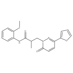 3-(3-(furan-2-yl)-6-oxopyridazin-1(6H)-yl)-2-methyl-N-(2-(methylthio)phenyl)propanamide Structure