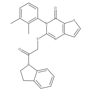 2-{[2-(2,3-dihydro-1H-indol-1-yl)-2-oxoethyl]sulfanyl}-3-(2,3-dimethylphenyl)thieno[3,2-d]pyrimidin-4(3H)-one Structure