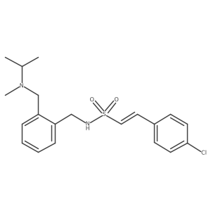 2-(4-chlorophenyl)-N-[(2-{[methyl(propan-2-yl)amino]methyl}phenyl)methyl]ethene-1-sulfonamide结构式