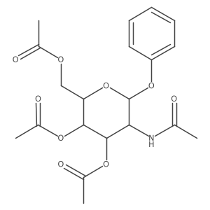 Phenyl 2-acetamido-3,4,6-tri-O-acetyl-2-deoxy-a-D-galactopyranoside结构式