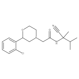 2-[2-(2-chlorophenyl)morpholin-4-yl]-N-(1-cyano-1,2-dimethylpropyl)acetamide Structure