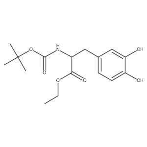 ethyl (2S)-2-{[(tert-butoxy)carbonyl]amino}-3-(3,4-dihydroxyphenyl)propanoate Structure