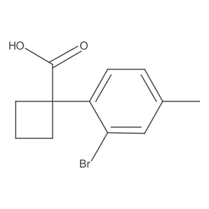 1-(2-Bromo-4-methylphenyl)cyclobutane-1-carboxylic acid Structure
