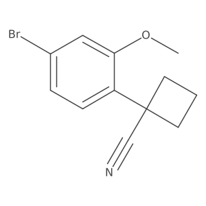 1-(4-Bromo-2-methoxyphenyl)cyclobutanecarbonitrile结构式