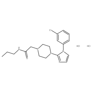 2-(4-(1-(3-chlorophenyl)-1H-imidazol-2-yl)piperazin-1-yl)-N-propylacetamide dihydrochloride Structure