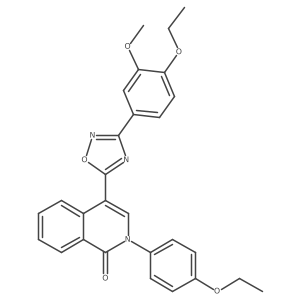 4-[3-(4-ethoxy-3-methoxyphenyl)-1,2,4-oxadiazol-5-yl]-2-(4-ethoxyphenyl)isoquinolin-1(2H)-one Structure