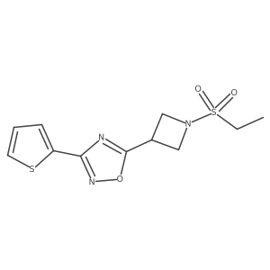 5-(1-(Ethylsulfonyl)azetidin-3-yl)-3-(thiophen-2-yl)-1,2,4-oxadiazole结构式